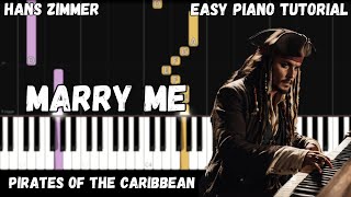 Hans Zimmer  Marry Me Easy Piano Tutorial [upl. by Aprilette]