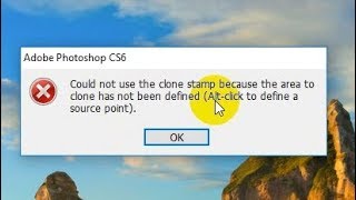Area to Clone has not been defined Altclick to define a source point Clone Stamp Tool Photoshop [upl. by Faina]