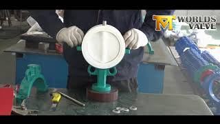 PTFE coated butterfly valve assembly process [upl. by Carrel652]