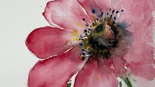 Tips On How To Paint Flowers In Watercolour [upl. by Orodoet]