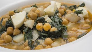 Receta de Garbanzos con bacalao de Karlos Arguiñano [upl. by Aoket268]