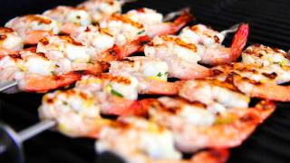 Zesty Lemon amp Garlic Prawn Skewers Video Recipe [upl. by Bradan]