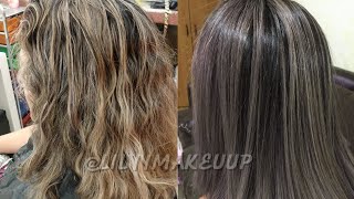 Baño de color para cabello con mechas  Lilyymakeuup [upl. by Nywles]