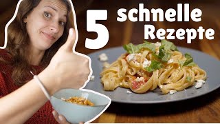 5 schnelle Rezepte in unter 10 Minuten  vegetarisch und abwechslungsreich [upl. by Ban834]