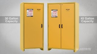 EN Safety Cabinet Justrite Flammable Safety Cabinet [upl. by Mendelson831]