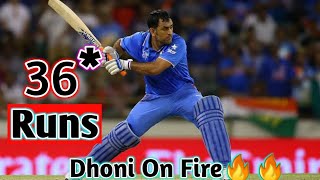 MS Dhoni Hits 36 Runs in T20 World Cup Semi Final IND vs AUS Dhoni On Fire🔥🔥 [upl. by Leaper935]