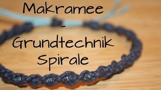 Makramee Grundtechnik Spirale [upl. by Tanhya]