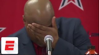 High school basketball players heartfelt words at news conference leave coach in tears  ESPN [upl. by Lamak]