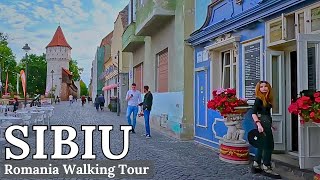 SIBIU Romania  4K Walking Tour [upl. by Giffie]