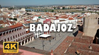 Badajoz Spain 🇪🇸  4K Drone Footage [upl. by Gaiser]