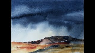 A stormy sky in watercolour  beginners [upl. by Cahra667]