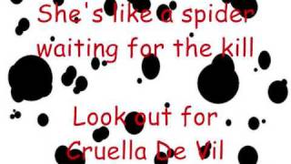 Cruella De Vil with Lyrics [upl. by Sammy]