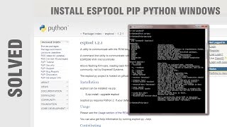 How to install esptool via pip Python on Windows cmd for esp8266 NodeMCU solved [upl. by Furie922]