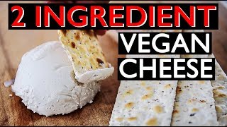 EASY Vegan Cheese Recipe ONLY 2 INGREDIENTS [upl. by Aennaej]