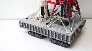 Lego Technic Launch Tower LUT for Saturn V 21309 or 92176 with Crawler [upl. by Aeret]