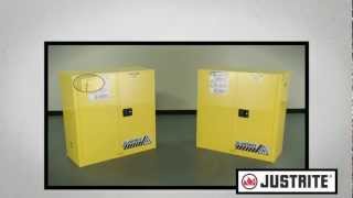 Safety Cabinets Justrite Self Close Vs Manual Close [upl. by Anit]