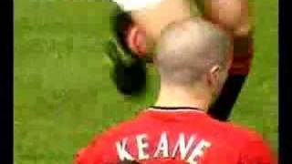 Roy Keane Ends Hålands Career In Manchester Derby [upl. by Etnoj30]