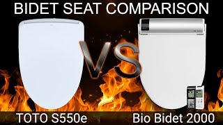 TOTO s550e vs Bio Bidet BB 2000 Bidet Toilet Seat Comparison  BidetKingcom [upl. by Jaf]