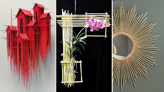 Home decorating ideas handmade with bamboo skewers sticks [upl. by Belicia]