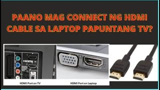 PAANO ICONNECT ANG HDMI CABLE SA LAPTOP TV  PTTV [upl. by Einwahs]