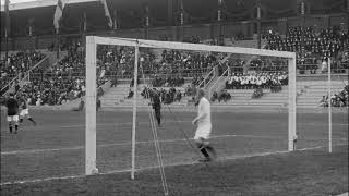 1912 Olympics  Football final Great Britain  Denmark 42 [upl. by Grannia664]