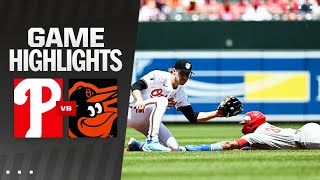 Phillies vs Orioles Game Highlights 61624  MLB Highlights [upl. by Ellga]