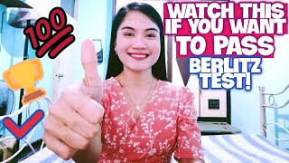 HOW TO PASS BERLITZ TEST  9 TIPS TO PASS BERLITZ TEST  NAYUMI CEE 💕 [upl. by Sholom831]