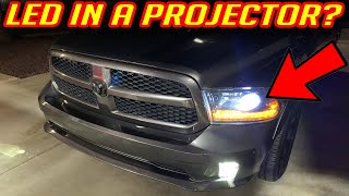 IS IT WORTH PUTTING LED BULBS IN PROJECTOR HEADLIGHTS   MUST SEE [upl. by Anahsor]