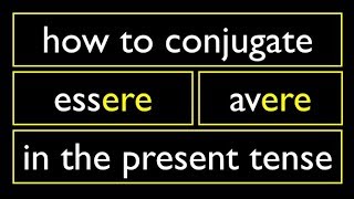 Italian Present Tense 4 Irregular Verbs ERE Essere Avere [upl. by Okemak]