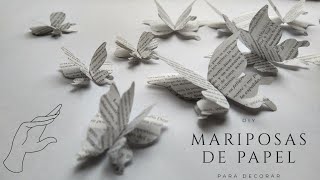 DIY Mariposas decorativas de papel [upl. by Merlin]