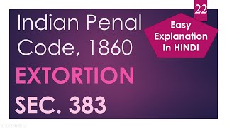 Extortion Easy Explanation  Indian Penal Code [upl. by Sulihpoeht]