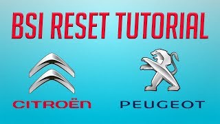 ✔ Tutorial how to BSI reset step by step on Citroen and Peugeot [upl. by Samtsirhc]