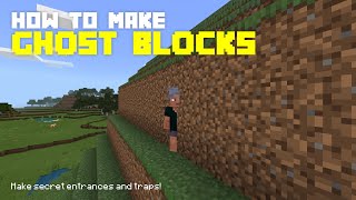 How to make GHOST BLOCKS Minecraft Bedrock [upl. by Jacie]