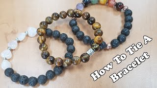 How To Tie A Bracelet Knot Jewelry Making Tutorial [upl. by Rieth730]