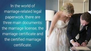 The Difference Between A Marriage License A Marriage Certificate amp A Certified Marriage Certificate [upl. by Ellertnom]