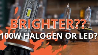 100W Halogen VS LED Bulbs  which is brightest [upl. by Coward41]