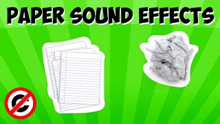 Paper Sound Effects Copyright Free [upl. by Tiffa]