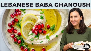 How to Make Baba Ghanoush  Lebanese Eggplant Dip [upl. by Mellins]