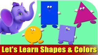 Lets Learn Shapes amp Colors  Preschool Learning [upl. by Ihcelek]