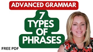 Types of Phrases  7 Types  English Grammar  Syntax [upl. by Adnahsam]