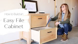 How to Build an EASY File CabinetUsing Plywood and 2x4s [upl. by Bonilla237]