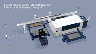 TRUMPF laser cutting TruLaser 2030 fiber  Flexible automation [upl. by Buderus]