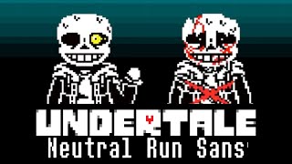 UnderTaleNeutral Run Sans Fight Remake New Update [upl. by Aidualc]