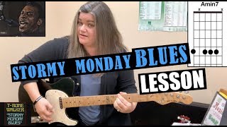 Stormy Monday Blues Guitar Lesson  Stokes Music Studios [upl. by Ecirtra]