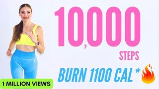 10000 Step Challenge For Weight Loss 🔥 10k Step Workout  Cardio Exercises At Home [upl. by Dallis945]