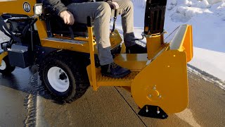 Easy Snow Removal With The Walker 36 inch Single Stage Snowblower Attachment [upl. by Nitsugua]