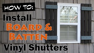 Install Vinyl Exterior Board amp Batten Shutters [upl. by Ilyk994]