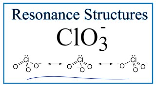 Resonance Structures for ClO3  Chlorate ion [upl. by Joses]