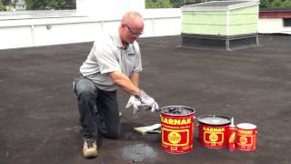 How to repair leaks permanently on flat roofs Karnak 19 Professional Grade Flashing Cement [upl. by Yntruoc]