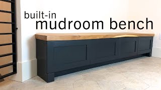 BuiltIn Mudroom Bench w Drawers amp Slab Top [upl. by Segalman]